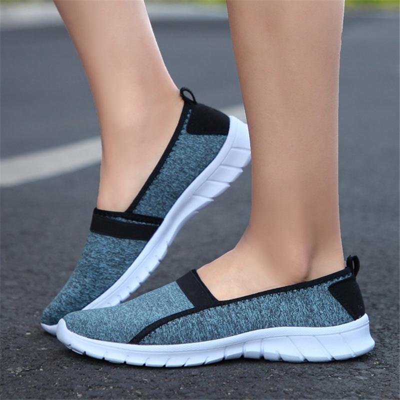 Sneakers Dames - Lichte Instapper met Elastische Band | Casual